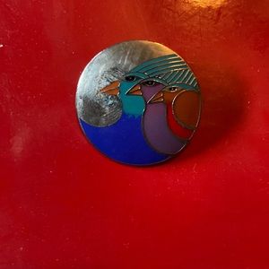 “Celestial Birds” - vintage pin by Laurel Burch -$9